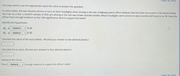 You May Need To Use The Appropriate Appendix Table To Answer This Question In Some States The Law Requires Drivers To 1