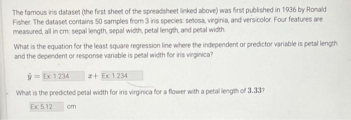 The Famous Iris Dataset The First Sheet Of The Spreadsheet Linked Above Was First Published In 1936 By Ronald Fisher 1