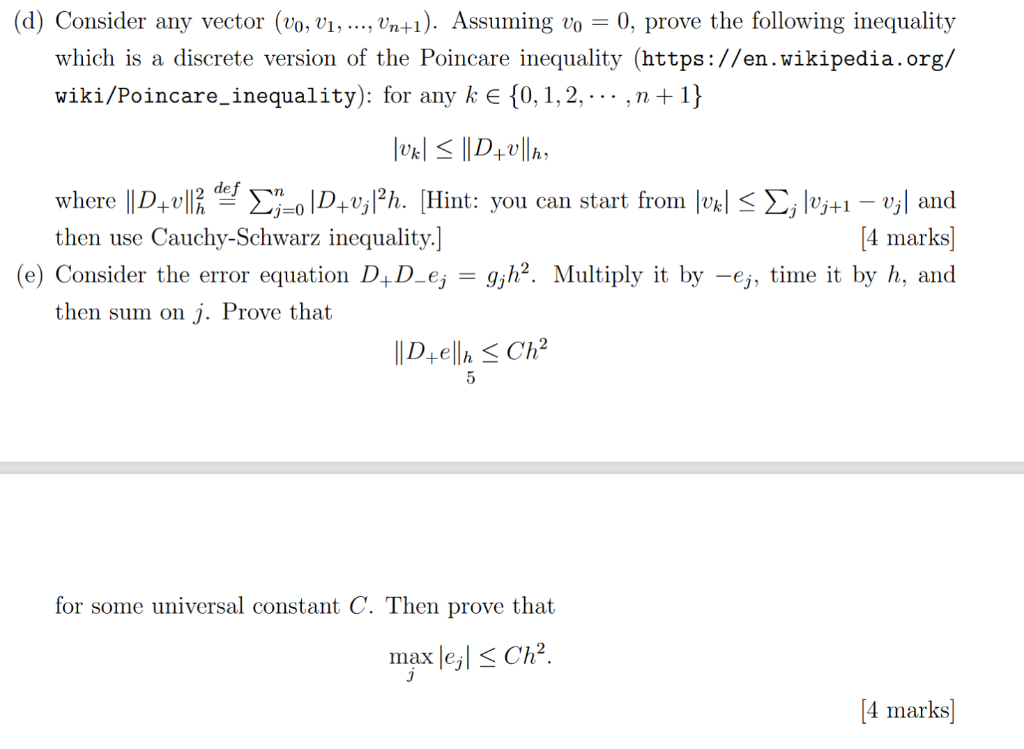 5 Yet Another Proof Of Second Order Accuracy Of Central Difference Scheme For Poisson Equa Tion In 1d Consider The 1 2