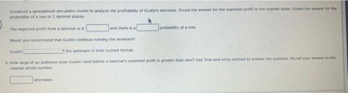 Problem 16 05 To Generate Leads For New Business Gustin Investment Services Offers Free Financial Planning Seminars At 3