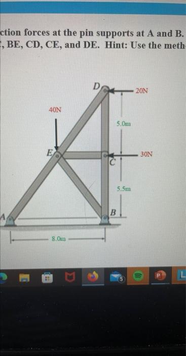 Ma Warth T X 08 P 25 Points Determine All Reaction Force A The Internal Forces In Af Bc Be C Sections Ko 425 0 D 9
