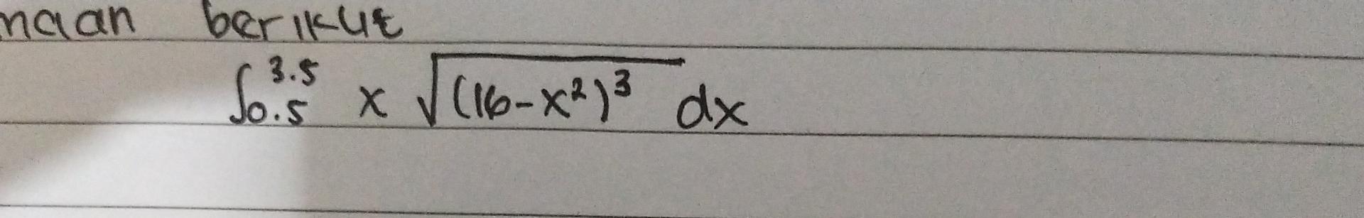 Maan Berikut 3 5 3 Jo 5 X 16 X Dx X 1