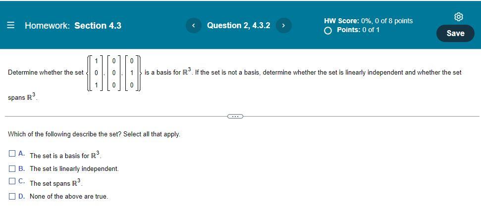 Linear Algebra 4 3 1 2 2 2