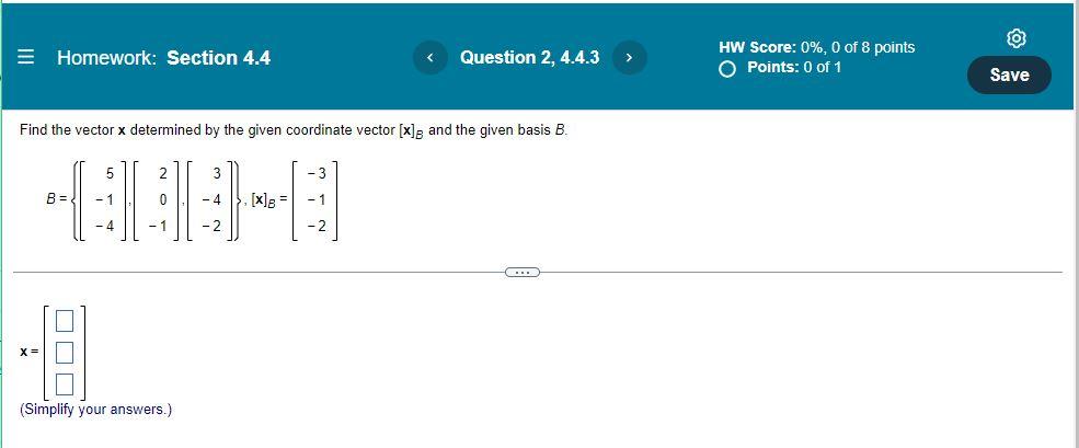 Linear Algebra 4 4 1 2 2 2