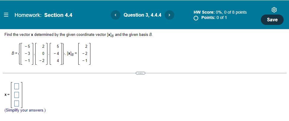 Linear Algebra 4 4 3 4 4 1