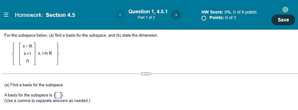 Linear Algebra 4 5 1 2 2 1