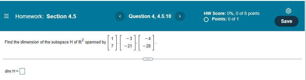 Linear Algebra 4 5 3 4 4 2
