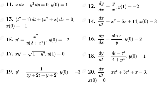 Solve The Initial Value Problems In Numbers 13 15 16 17 And 19 Please 1