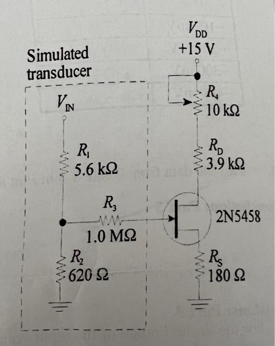 Vod 15 V Dd Simulated Transducer Ra R 10 Ks2 In W R 5 6 K92 R 3 9 K 32 Ra 2n5458 1 0 M92 R2 620 82 Www Rs 180 1 1