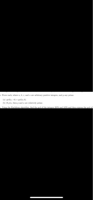 Prove Each Where A B C And N Are Arbitrary Positive Integers And P Any Prime A Ged A B Ged A B B If Pt 1