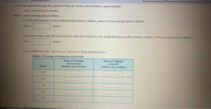 The Profit From The Supply Of A Certain Commodity Is Modeled As P Q 20 50 In G Thousand Dollars Where Q Is The Numbe 2