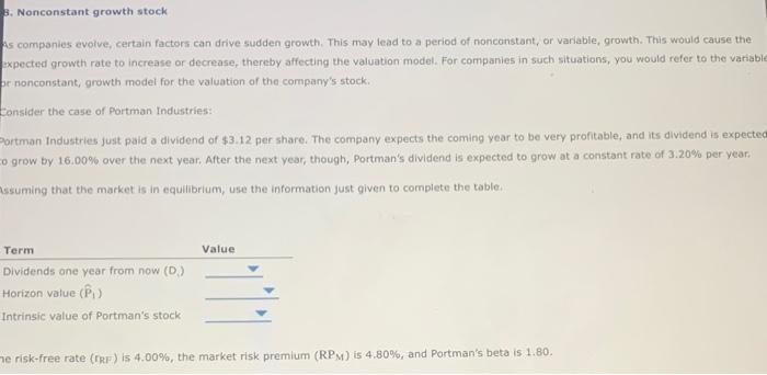 3 Nonconstant Growth Stock As Companies Evolve Certain Factors Can Drive Sudden Growth This May Lead To A Period Of N 1