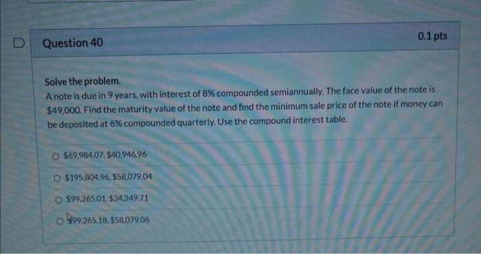 Question 19 Solve The Problem An Investor Buys A 70 000 T Bill At A 6 5 Discount For 26 Weeks Find The Effective Int 13