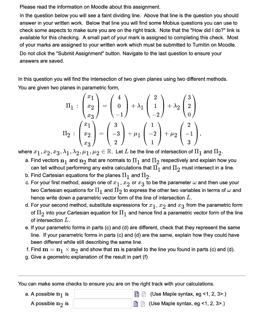 Please Read The Information On Moodle About This Assignment In The Question Below You Will See A Faint Dividing Line A 1