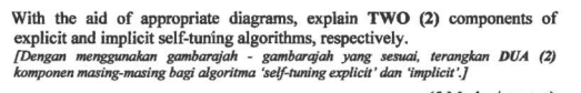 With The Aid Of Appropriate Diagrams Explain Two 2 Components Of Explicit And Implicit Self Tuning Algorithms Respec 1