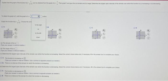 To Obtain The Graph Off Whit The Graph Of Y Graph The Fundon Ca 5 Choose The Co The Duman Of T Type Your Own Valon 1
