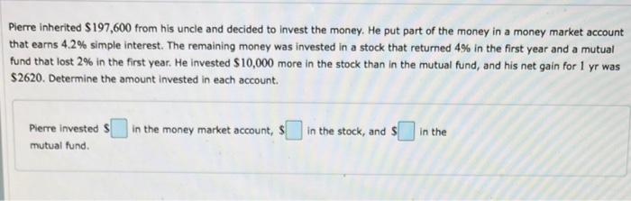 Devon Invested 15 000 In Three Different Mutual Funds A Fund Containing Large Cap Stocks Made A 7 6 Return In 1 Yr A 2