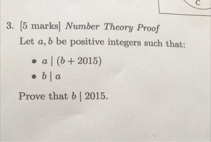 3 5 Marks Number Theory Proof Let A X Be Integers Such That X 2016 2016 A Prove That Gcd A X X 3 5 2