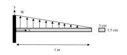 Cantilever Beam Iii A 1 M Long Cantilever Beam Is Subject To A Triangular Distribute Load The Beam Has A Rectangular 1