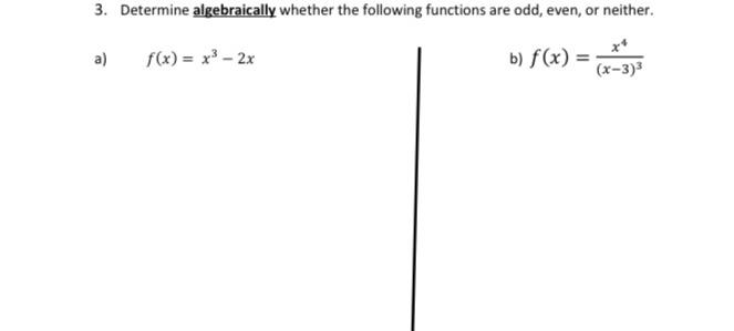 1 Given The Following Equations Determine Each Of The Following F X 3x1 4x 1 Domain X Intercept S Y Intercept S 4