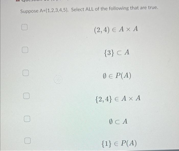 A Question 2 1 Point Retake Question Let A Be The Set Defined As Follows A X X Z Such That X 2 List The Elem 3