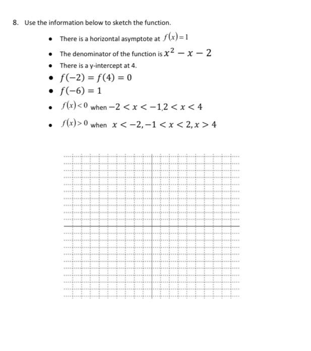 5 Consider The Function F X Determine The Following Key Features Of The Function I Domain And Range Iii Equation 3