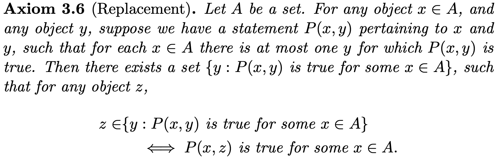 Exercise 3 4 6 Prove Lemma 3 4 9 Hint Start With The Set 0 1 And Apply The Replacement Axiom Replacing Each Fun 3