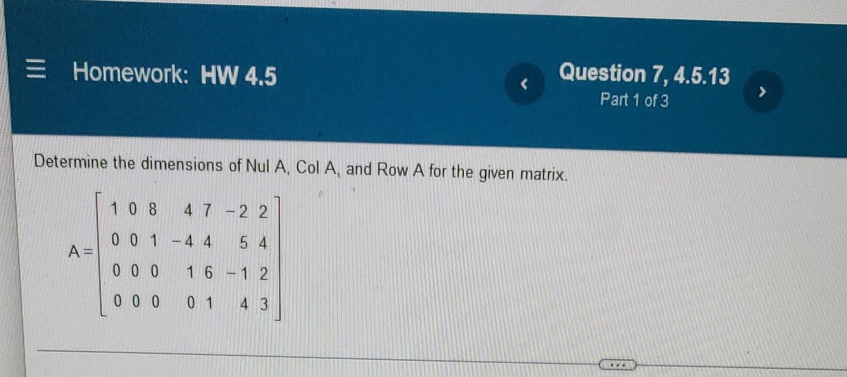 Linear Algebra 1