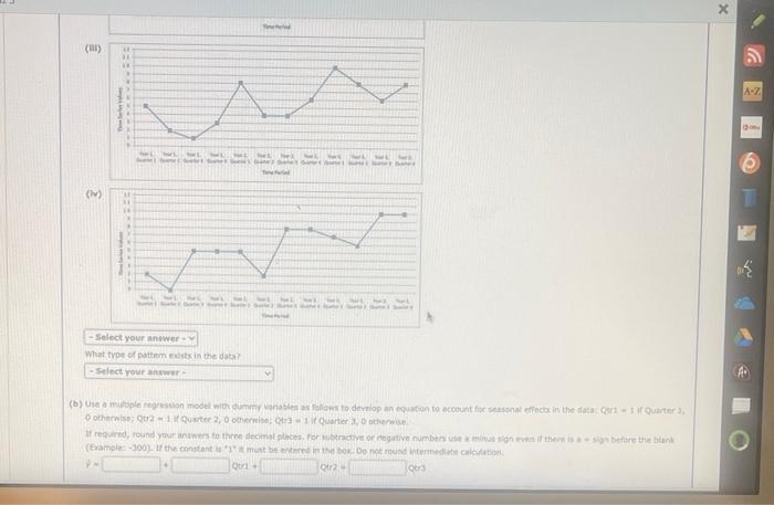 O Consider The Following Time Series Data Quarter 1 2 3 4 1 Iii 12 14 19 17 Year 1 5 Car 1 A Choose The 2