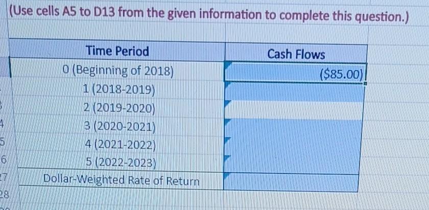 4 5 6 7 8 An Investor Purchases Shares Of The Following Corporation At The Beginning Of Each Year Period Dividends Are 2