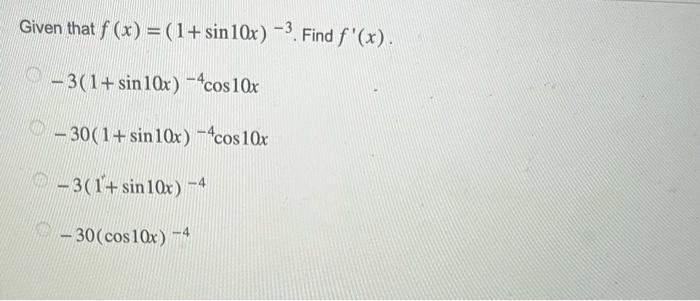 9 Differentiate Y Sinx 9cscxcotx Sec X 9cscxcotx Csc X 9cosx Csc X 1 Cotx 9cscx Cotx Sec X Given That F X 1 4