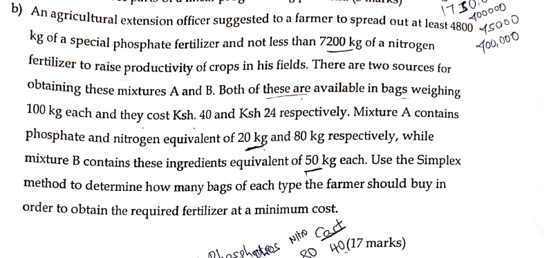173 B An Agricultural Extension Officer Suggested To A Farmer To Spread Out At Least 4800 Kg Of A Special Phosphate Fer 1