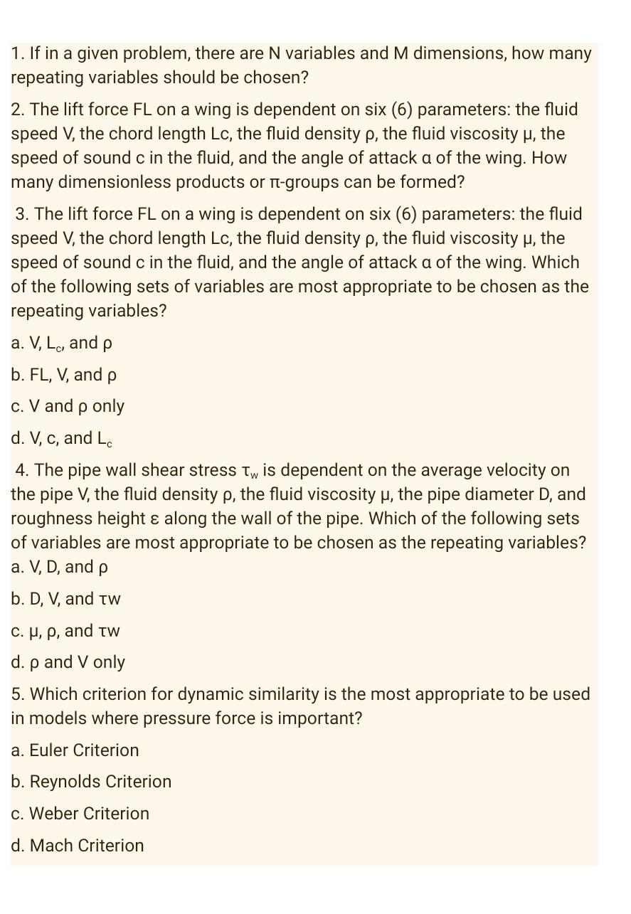 1 If In A Given Problem There Are N Variables And M Dimensions How Many Repeating Variables Should Be Chosen 2 The 1