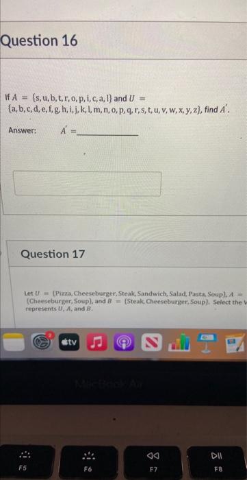 Question 16 If A S U B T R O P I C A L And U A B C D E F G H I J K L M N O P Q R S T 1