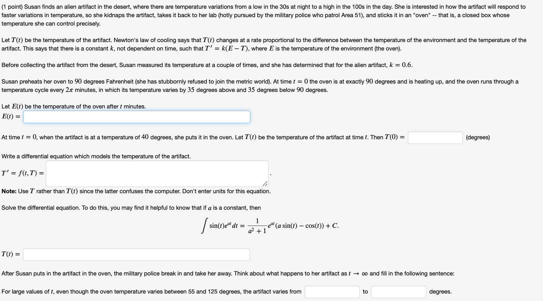 Good Morning Chegg User I Am Working On This Math Differential Equations Homework Please Help Me With The Rest Of Th 2