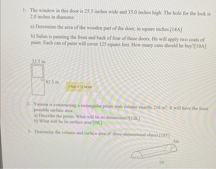 1 The Window In This Door Is 25 5 Inches Wide And 35 0 Inches High The Hole For The Lock Is 2 0 Inches In Diameter A 1