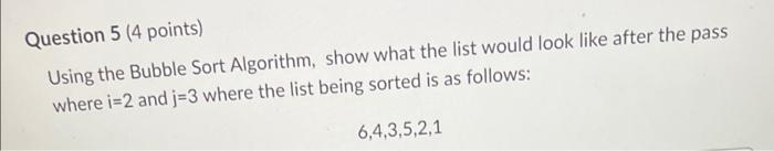 Question 2 4 Points List The First Five Terms Of The Given Recurrence Relation Annan 1 2an 2 Ao 1 A 3 Paragr 4