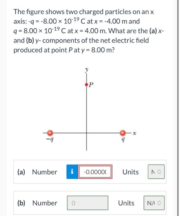 The Figure Shows Two Charged Particles On An X Axis Q 8 00 10 19 C At X 4 00 M And Q 8 00 10 1 C At X 4 1