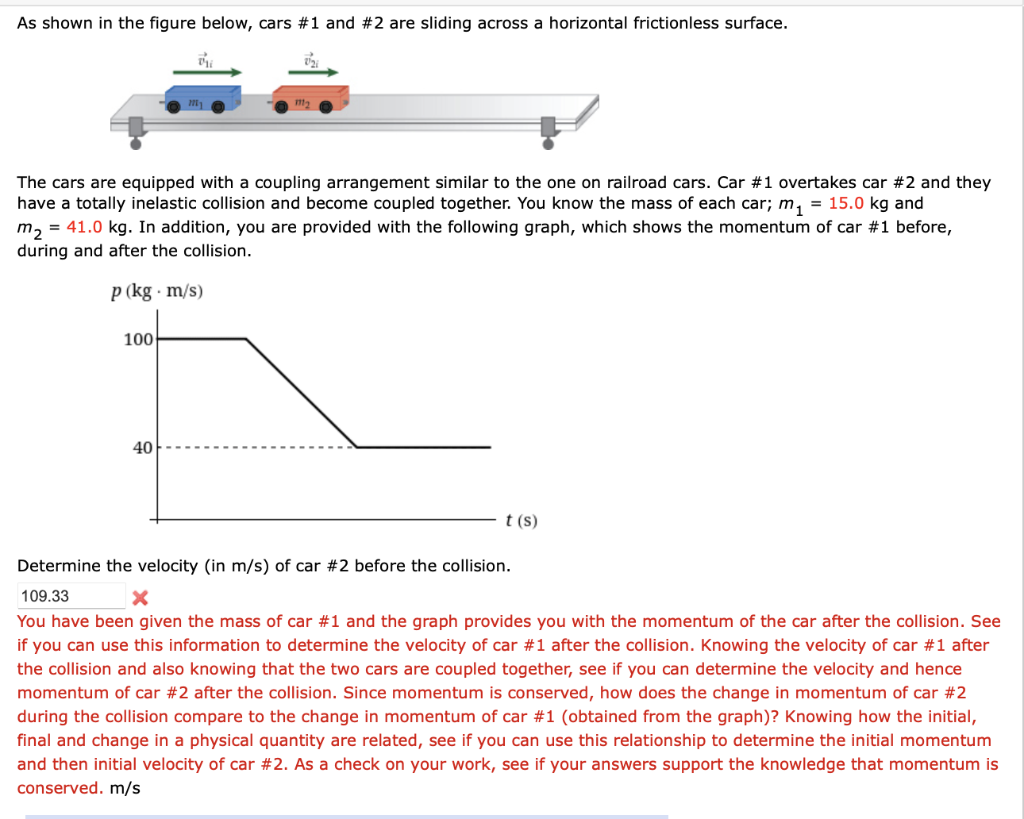 As Shown In The Figure Below Cars 1 And 2 Are Sliding Across A Horizontal Frictionless Surface The Cars Are Equipped 1