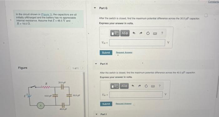 In The Circuit Shown In Eigure 11 The Capacitors Are All Initially Uncharged And The Battery Has No Appreciable Intern 4