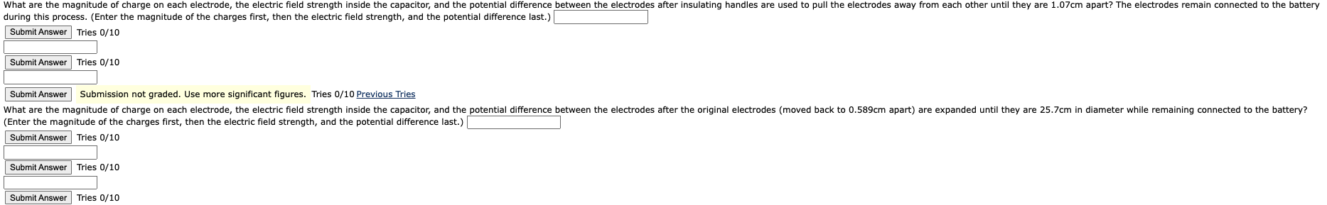 Two 12 9cm Diameter Electrodes 0 589cm Apart Form A Parallel Plate Capacitor The Electrodes Are Attached By Metal Wires 1