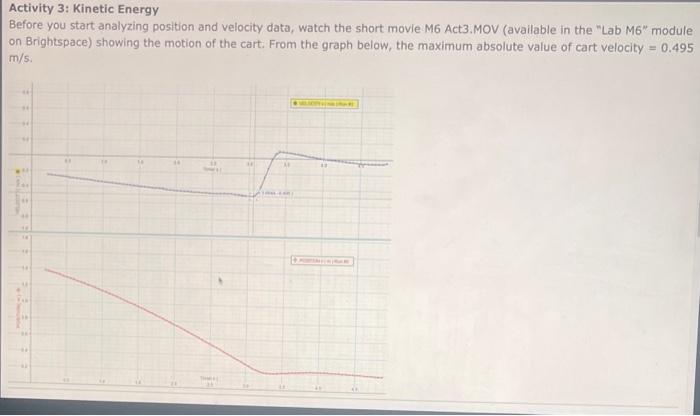 Activity 3 Kinetic Energy Before You Start Analyzing Position And Velocity Data Watch The Short Movie M6 Act3 Mov Ava 1
