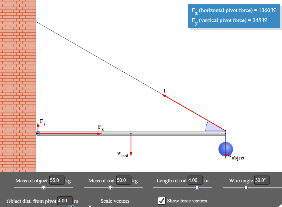A What Is The Torque Applied By The Circles Mass 55kg N M B Record The Horizontal Pivot Force 1
