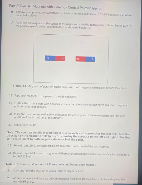 Part 2 Two Bar Magnets With Common Central Poles Mapping 16 Remove Your Previous Drawing From The Table Or Desktop And 1
