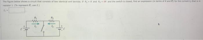 The Figure Below Shows A Circuit That Consists Of Two Identical Emf Devices If R R And R Br And The Switch Is Closed 1