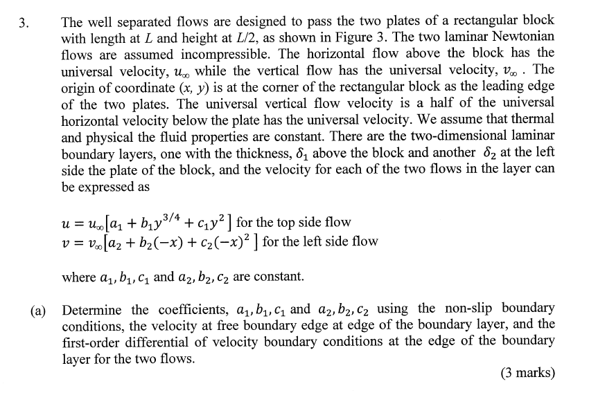 3 The Well Separated Flows Are Designed To Pass The Two Plates Of A Rectangular Block With Length At L And Height At L 1