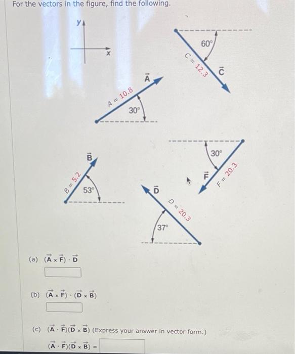 Find The Angle Between Vectors For The Following Enter The Smallest Positive Angle For Each In Degrees A D 9 01 2
