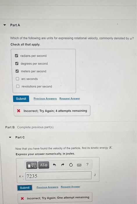 Consider A Particle Of Mass M 21 0 Kg Revolving Around An Axis With Angular Speed W The Perpendicular Distance From T 2