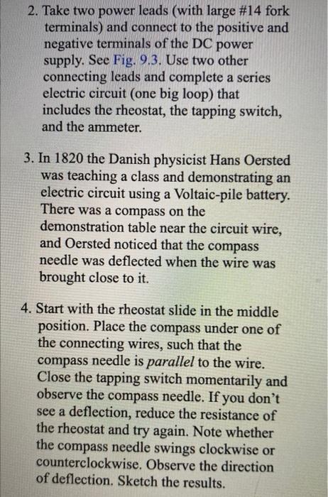 9 1 1 The Magnetic Field Surrounding A Current Carrying Wire 1 The Rheostat Will Be Used In This Experiment To Limit T 3