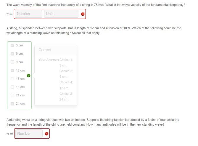 The Wave Velocity Of The First Overtone Frequency Of A String Is 75 M S What Is The Wave Velocity Of The Fundamental Fr 1